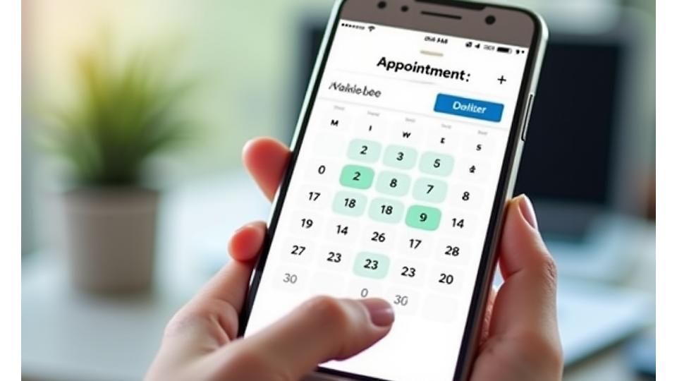 Calendario de citas online mostrando disponibilidad en un dispositivo móvil con la paleta de colores de Cocodrilo Coach.