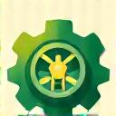 Icono de engranajes y una bombilla, representando la innovación.