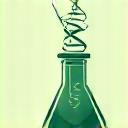 Icono de probeta y molécula, representando la ciencia.